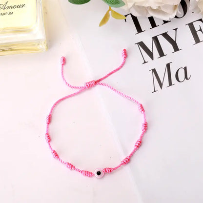 Men's & Women's 4-Piece Braided Strings Charm Bracelets Set with Rhinestones