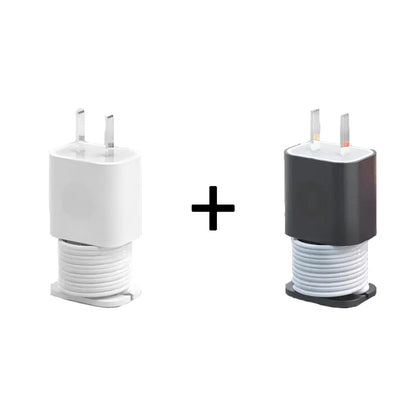 2-Pack Silicone Apple Charger Protector with Cord Wrap — Fits 18W & 20W Adapters