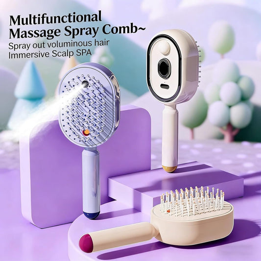 ✨ 3-in-1 Electric Spray Massage & Self-Cleaning Brush