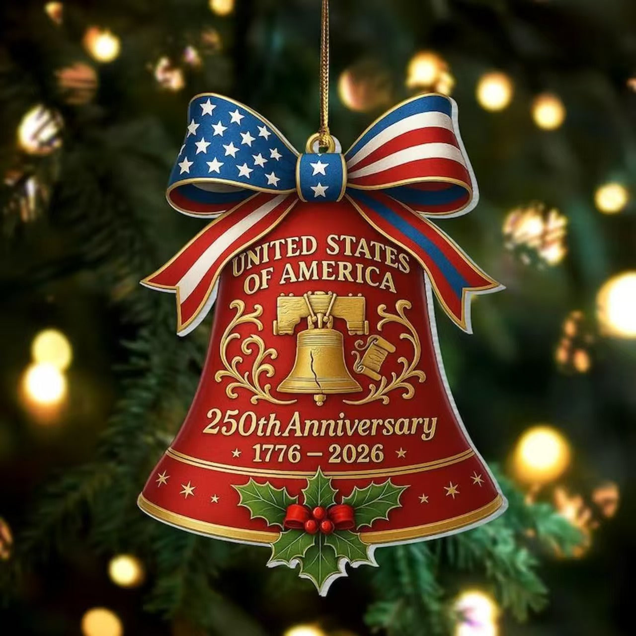 🔥Last Day: 49% OFF🔔United States 250th Anniversary Bell Ornament