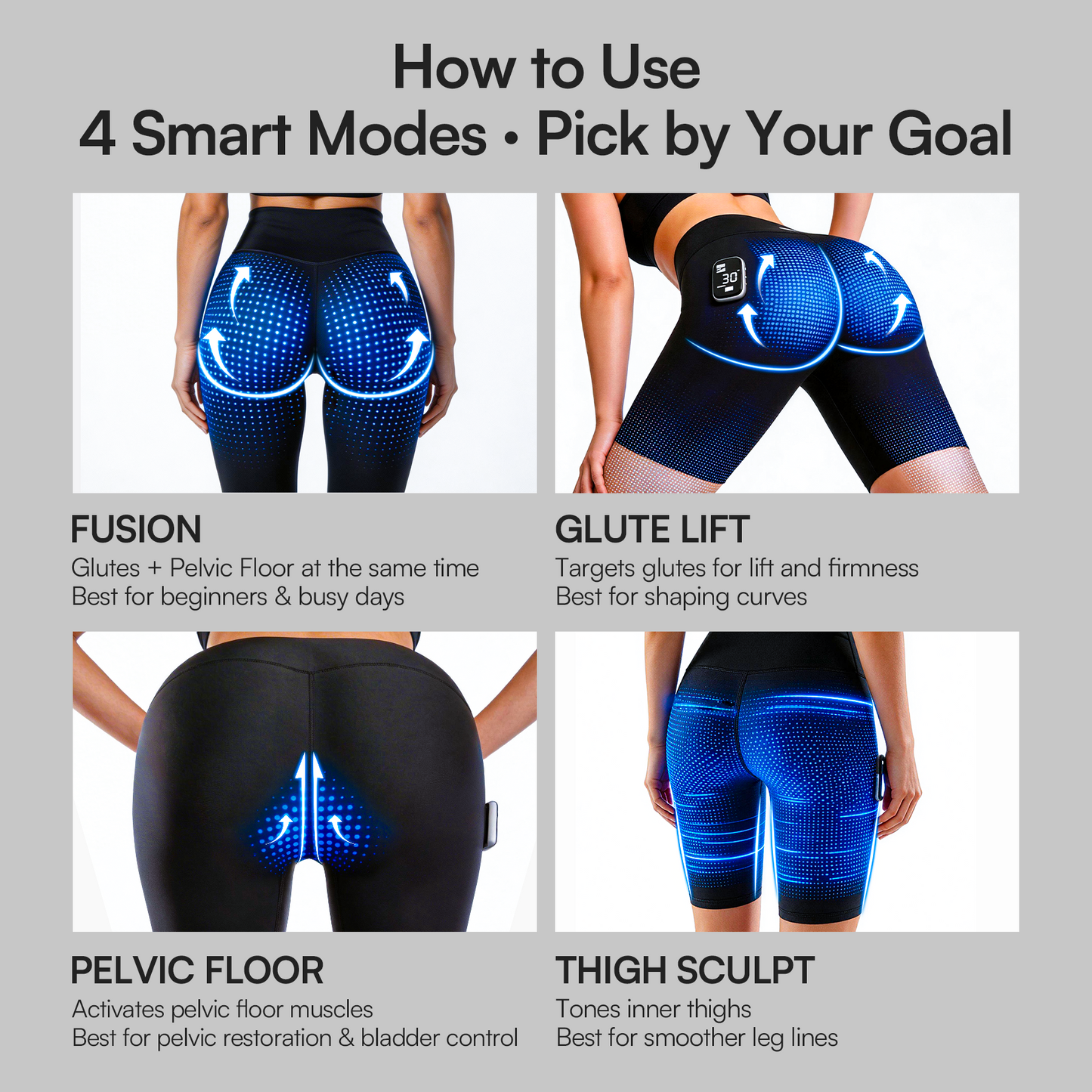 Booty Lift Shorts - Multi-Mode EMS Microcurren