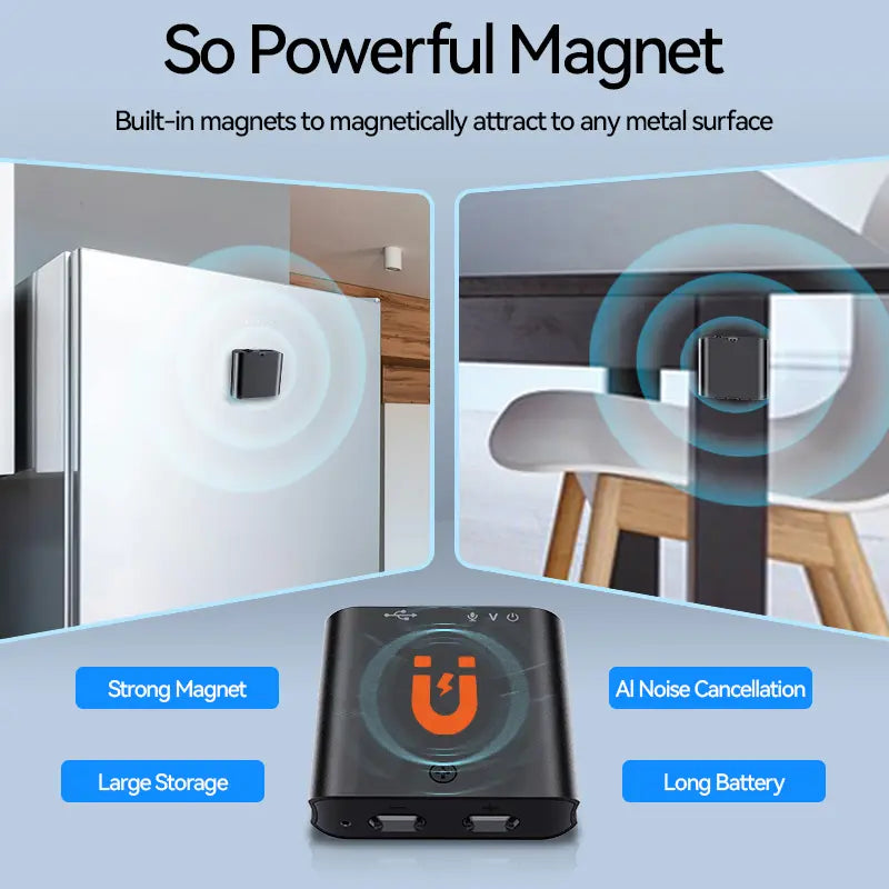 🌟Mini Magnetic Voice Recorder One-Touch Recording