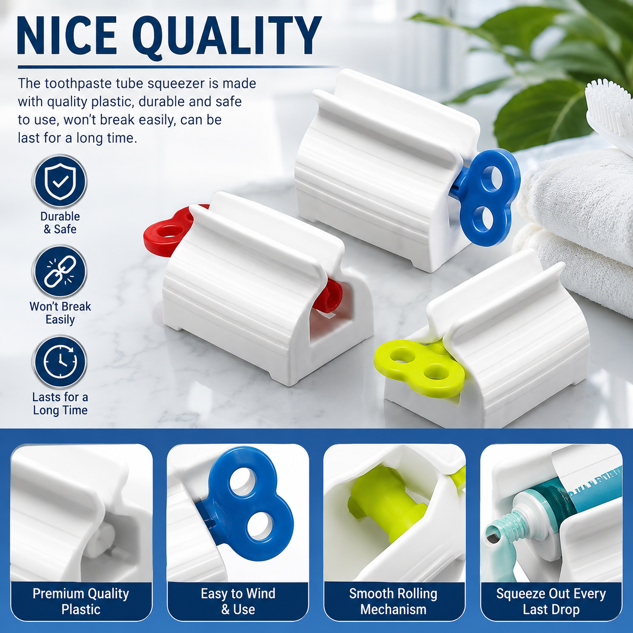 🔥3 Counts Rolling Tube Toothpaste Squeezer