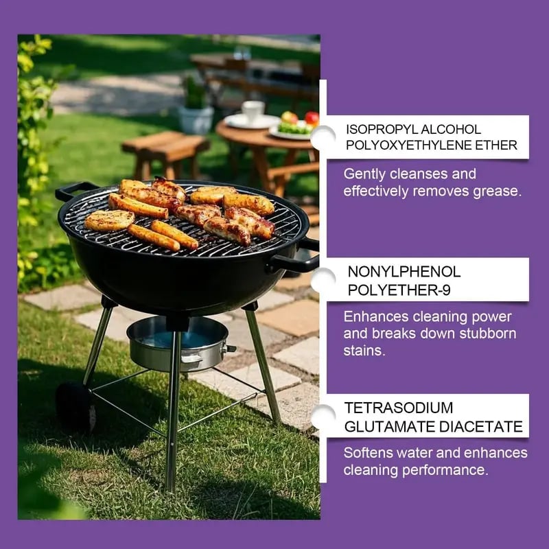 🔥Hot Sale 50% off💧120ML BBQ Non-toxic, Heavy Duty, No Residue Grill Cleaner Degreaser Spray