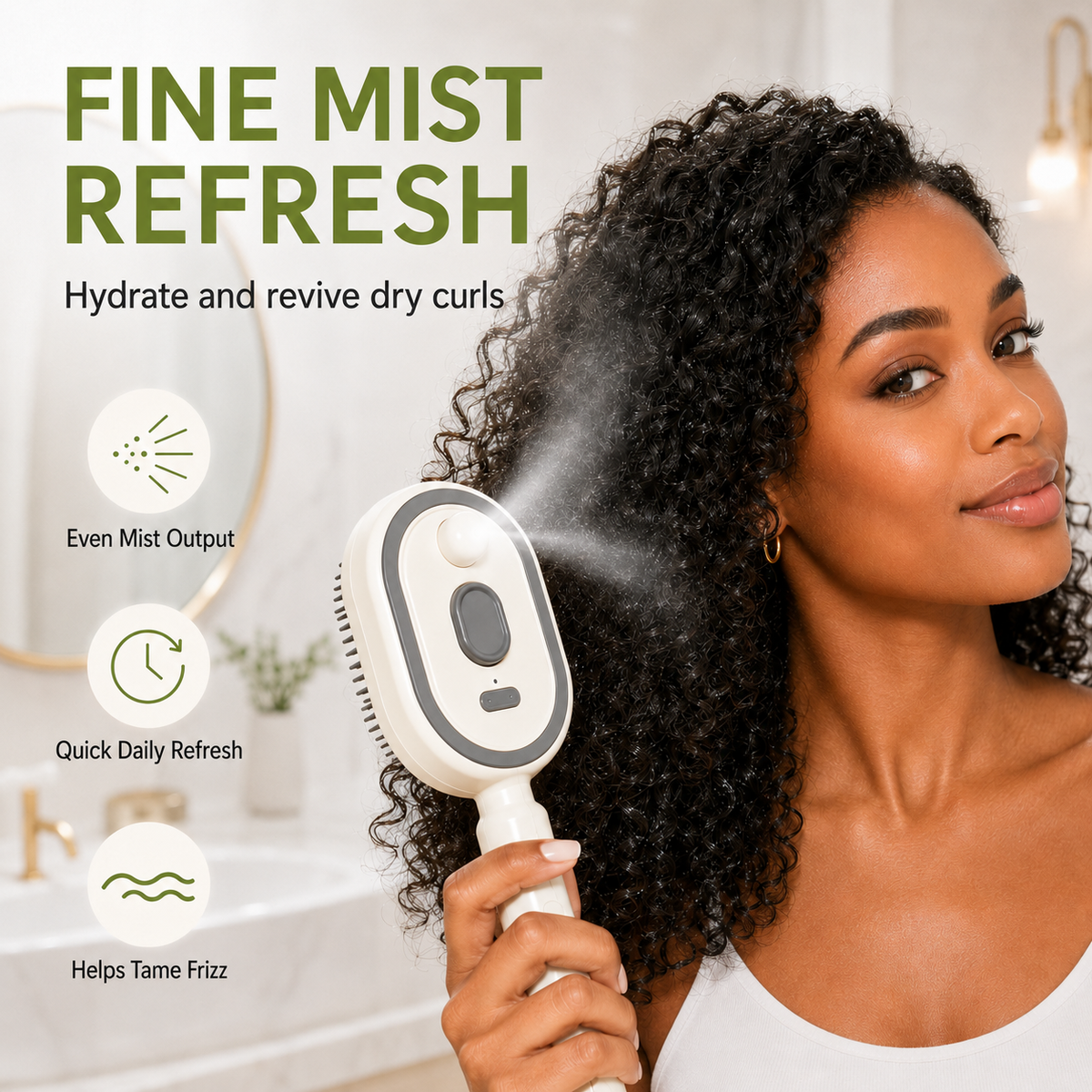 💫SAVE 58% NOW🪮✨Steam Mist Straightening Comb – Easy Salon-Like Hair