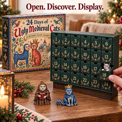 🐈🏰 24 Days of Ugly Medieval Cats – Hilariously Weird Cat Advent Calendar 2026