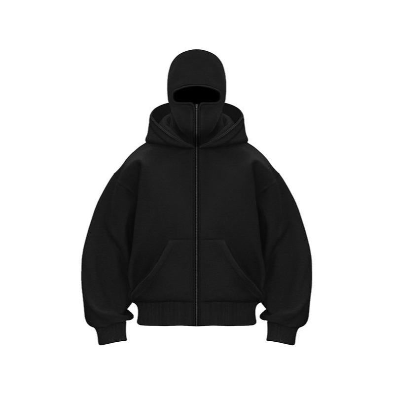 ❄️Men’s Balaclava Zip Hoodie for Winter Sports Streetwear and Cold Weather Training