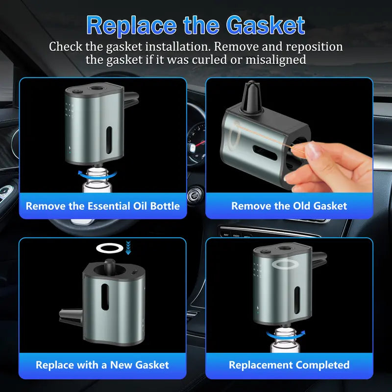 Father’s Day Half Price🚗Car Clip-on Essential Oil Diffuser | Automatic Timing Mist Car Aroma Diffuser