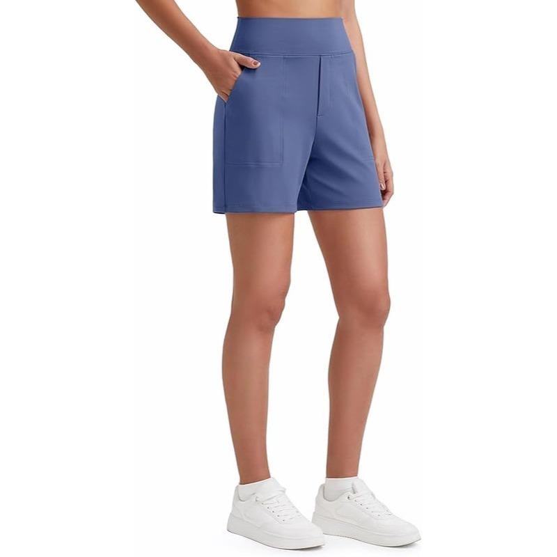 🏋️‍♀️🏃‍♀️Women’s High-Waist Athletic Shorts – Running & Yoga Summer Shorts with Pockets(🔥Buy 2 Get EXTRA  10% OFF)