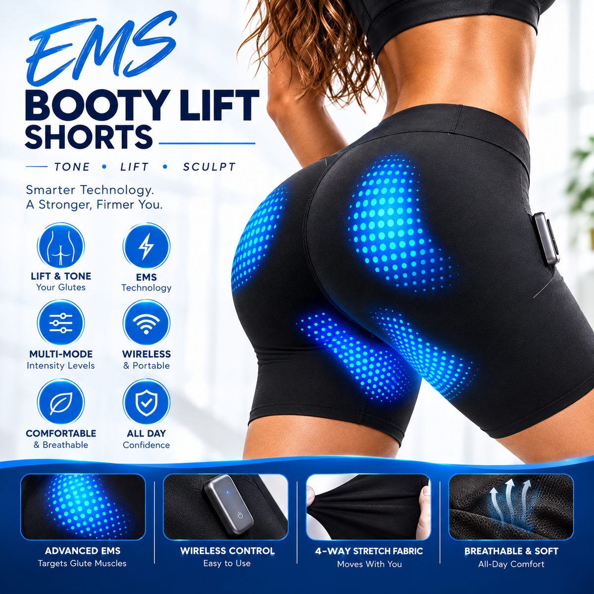 Booty Lift Shorts - Multi-Mode EMS Microcurren