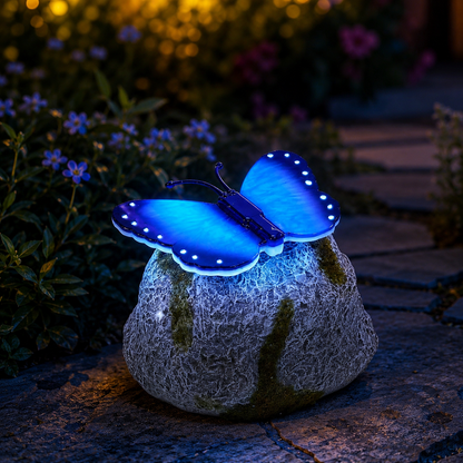 🔥2026 Hot sale🦋Illuminated Butterfly Stone Garden Light