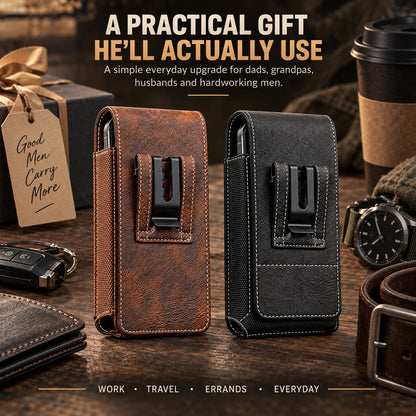🔥 Early Black Friday Deal –Men’s Waist Phone Pouch with Magnetic Closure, Card Slot & Metal Belt Clip