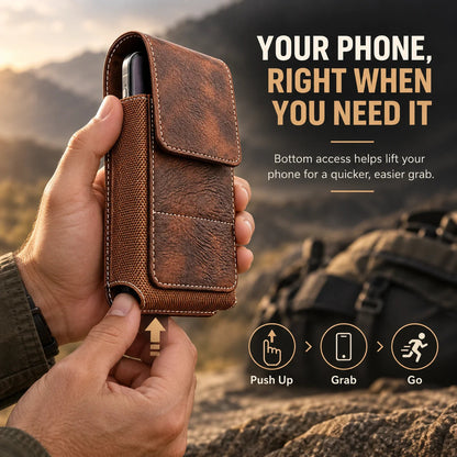 🔥 Early Black Friday Deal –Men’s Waist Phone Pouch with Magnetic Closure, Card Slot & Metal Belt Clip