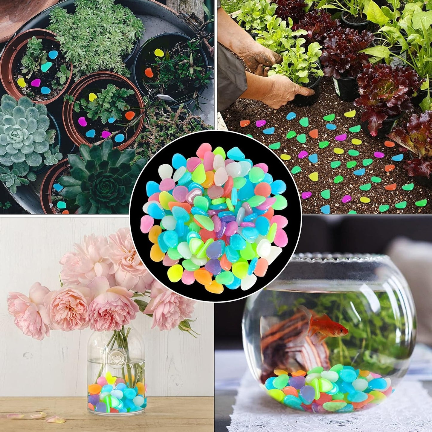 💥LAST DAY SALE 50%OFF💥🌈Colorful Glow-in-the-Dark Garden Stones☔