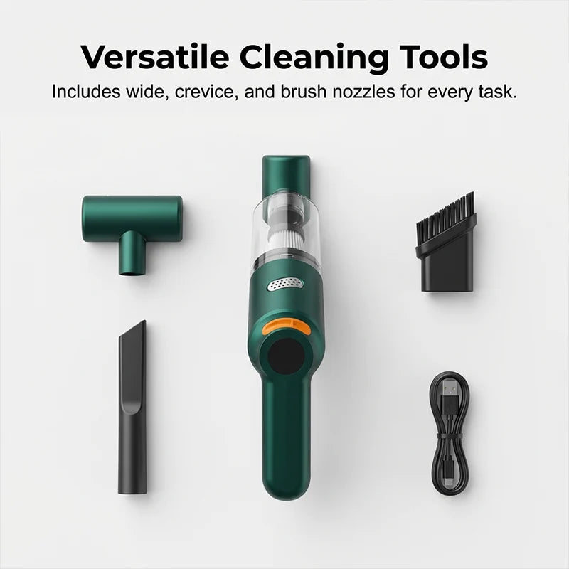 🚗💨 Cordless Car Vacuum – Powerful 10,000Pa Suction Without the Hassle!
