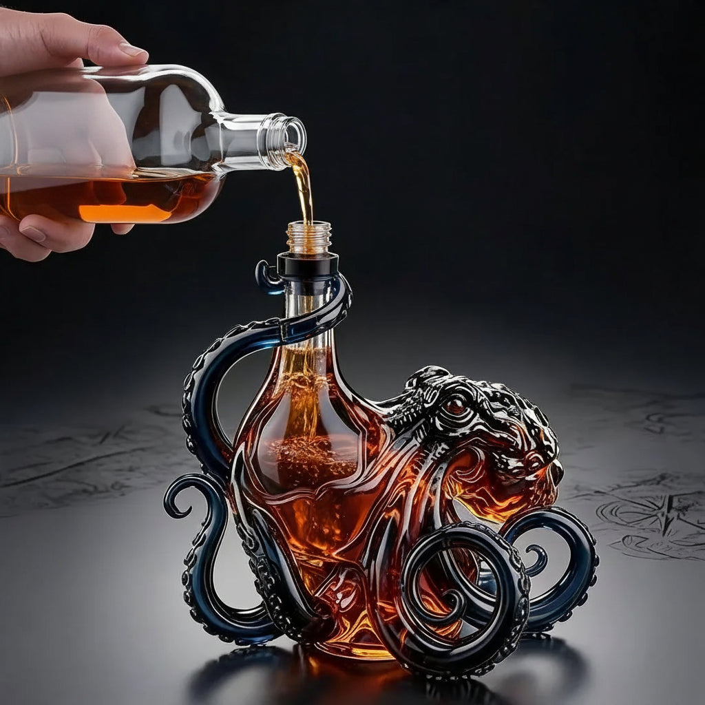 🔥HOT SALE 49% OFF - The Black Spiced Rum 3D Sculpted Octopus Collector's Edition Bottle🐙🥃