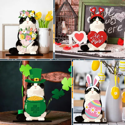 🐾Interchangeable Wooden Animal Decor✨