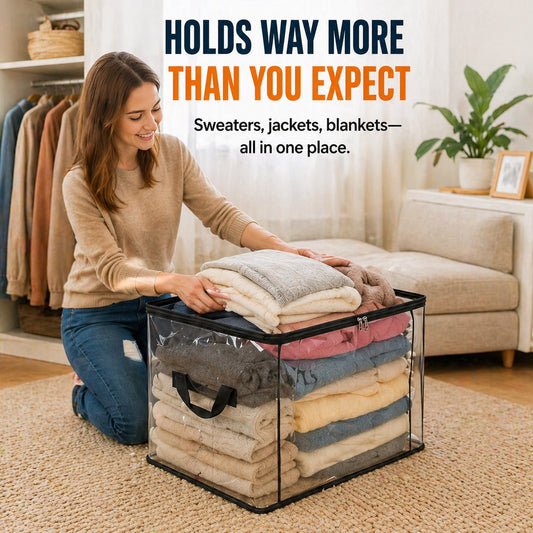 🔥Hot Sale Sale 49% OFF📦Large Heavy-Duty Thick Plastic Clear Storage