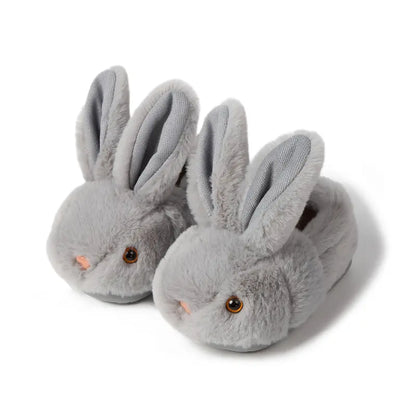 ✨ Cozy Bunny House Slippers for Kids – Plush 3D Ears, Floral Details & Textured Indoor Sole 🐰💗