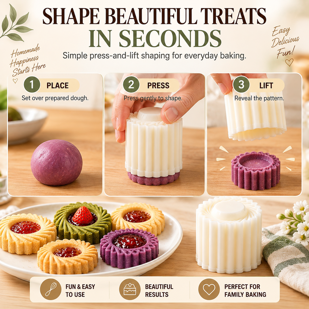 Creative Double-Ended Pastry Mold-2-in-1 Mooncake Cookie Press