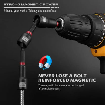 80-Piece Magnetic Impact Nut Driver Set – SAE & Metric Socket Bits with Adapters, Extensions & Bit Holder