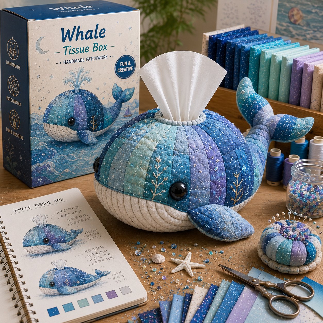 🐳 DIY Ocean Animal Tissue Box Kit✨❤️‍🔥BUY 2 GET FREE SHIPPING