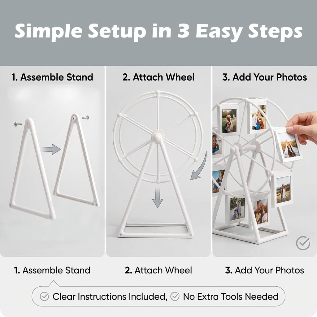 🖼️Rotating Ferris Wheel Photo Frame – Turn Your Memories Into Motion