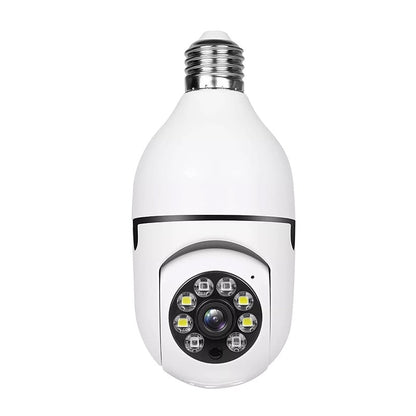 🔥2K Light Bulb Security Camera – 360° Pan & Tilt, Color Night Vision, Built‐in Spotlight, 2.4GHz/5GHz WiFi, Indoor/Outdoor