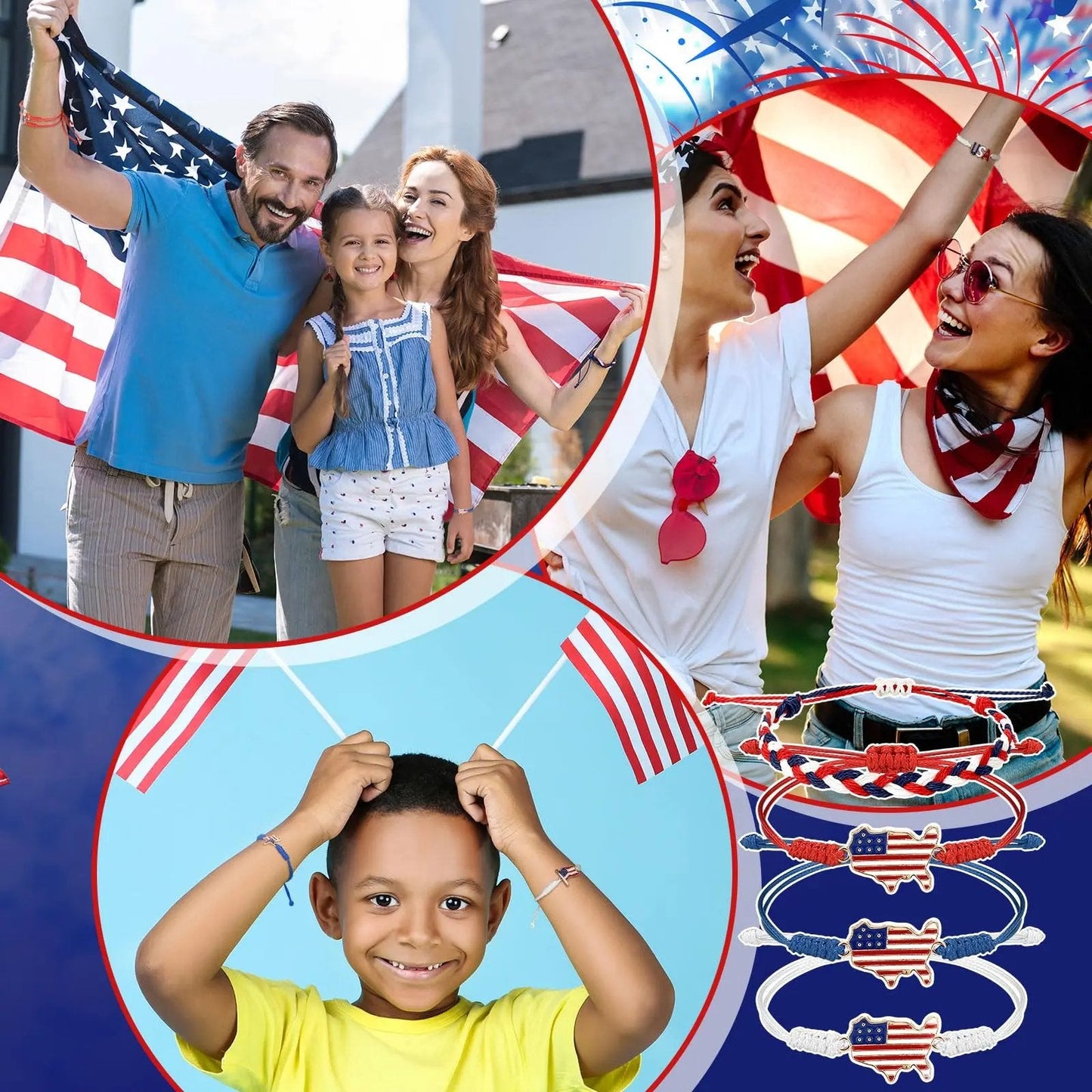 USA 250th Anniversary Flag Bracelet National Flag