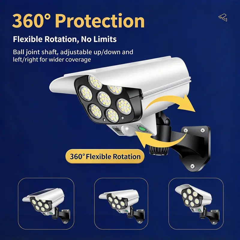Solar Camera-Style Motion Sensor Wall Light | 3 Modes