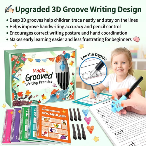 ✏️📚 Writing Workbook Set for Kids Ages 3–8