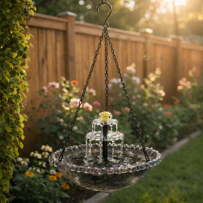🔥46% Off--Solar Cascade Hanging Bird Bath Fountain🎁Buy 2 Free Shipping