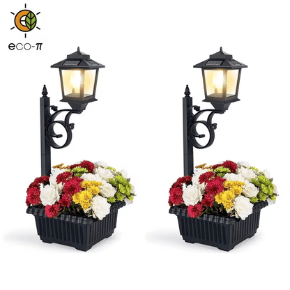 ✨49% OFF🌞2-in-1 Outdoor Solar Lamp Post Light with Planter: Illuminate & Decorate Your Garden🌼