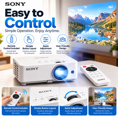 🎬 Portable Mini Projector 📽️ – 100" Big Screen, HDMI & USB, Remote Control Included