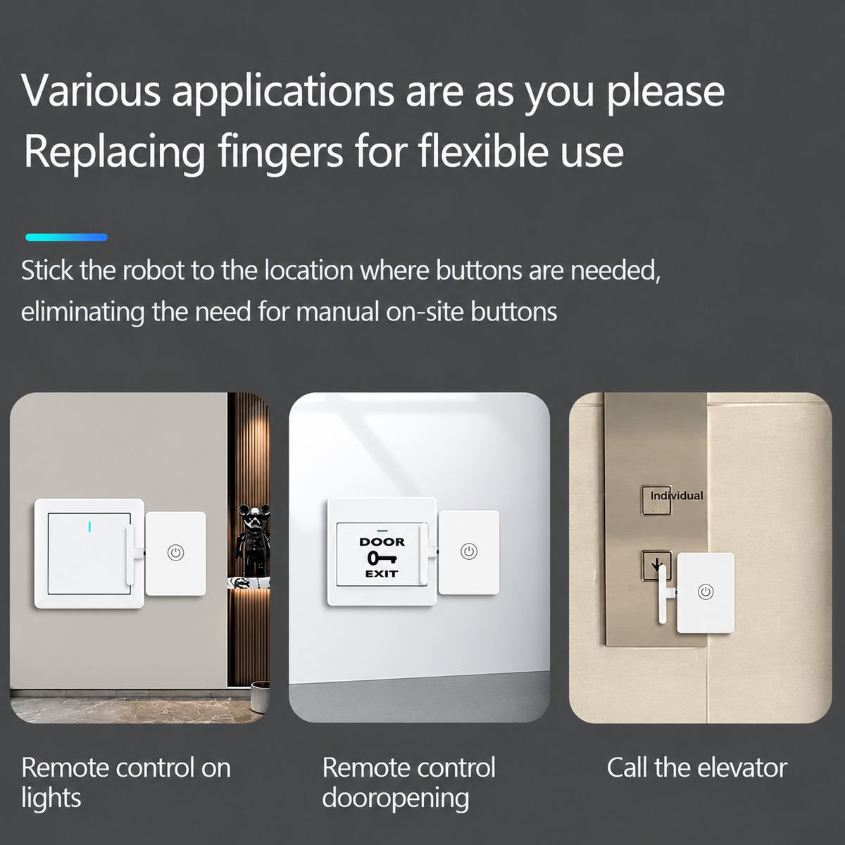 🔥Black Friday Deal｜2 In 1 Wireless Intelligent Button Lazy Remote Control Switch Light On Panel