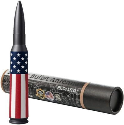 ⚡Hot Sales 49% OFF🔥50 Cal Badass Bullet Antenna for Ford Dodge GMC Chevy & Jeep 2007+ Stand Out Upgrade Your Truck Antenna Anti-Theft Design Military-Grade Quality Auxiliary Audio Inputs