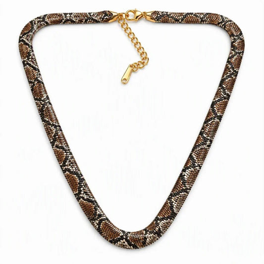 🐍Serpent Statement Necklace – A Symbol of Mystery & Power✨