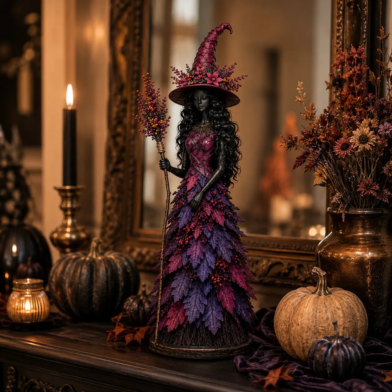 🔥LAST DAY 50% OFF - 🧙‍♀️Enchanted Autumn Witch Figurine