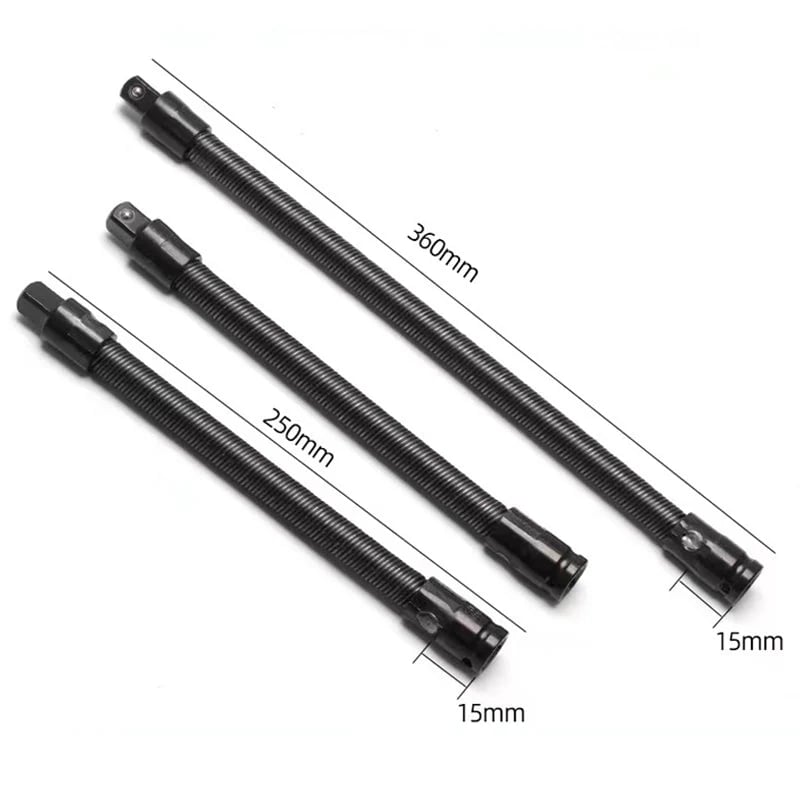 🔥 🔧🌀 1/2" Flexible Socket Extension Bar! Conquer Tight Spaces in Seconds🔩🚗