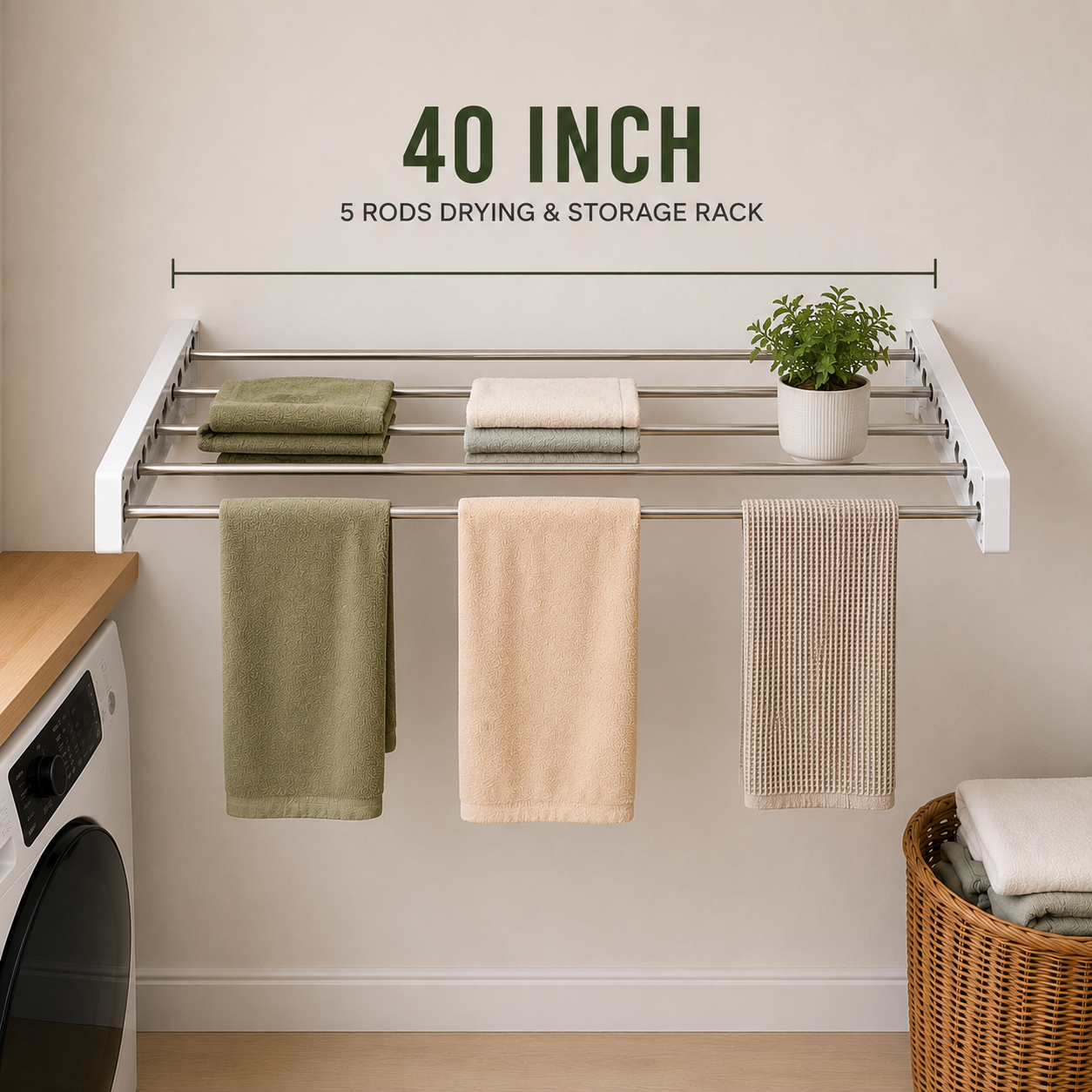 Wall-Mounted Clothing Rack