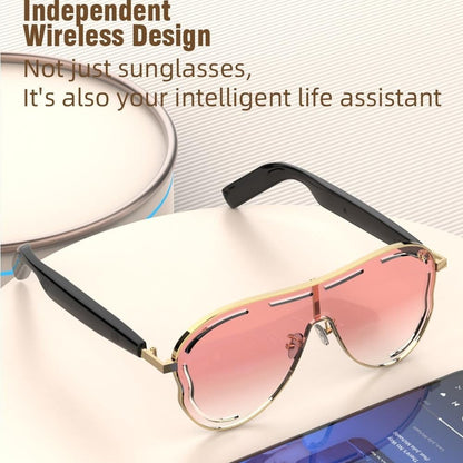 😎 Smart Bluetooth 5.4 Audio Sunglasses – Open-Ear, UV & Blue Light Protection💕