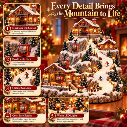 🏔️ Alpine Christmas Ski Village™ – Festive Mountain Holiday Display