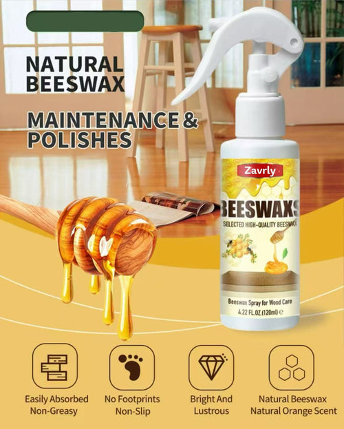 🎉🎉Beeswax Wood Polish Spray 120ml | Natural Shine & Protection for Furniture, Floors, Cabinets – Non-Greasy, Anti-Dust Finish