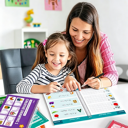 Kids Reusable Writing Workbook, Early Learning Gift🖍️