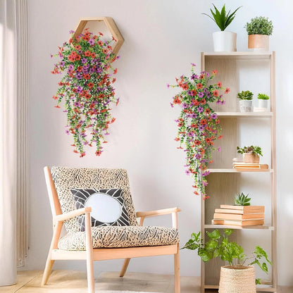 🌷Outdoor cascading daisy and eucalyptus flowers – UV resistant