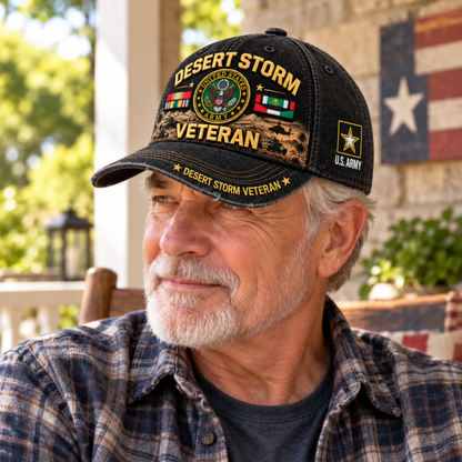 🏆Last Day Promo: 49% OFF! 🏜️Desert Storm Veteran Tribute Cap （1991–2026 -35TH ANNIVERSARY）