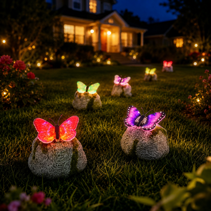 🔥2026 Hot sale🦋Illuminated Butterfly Stone Garden Light