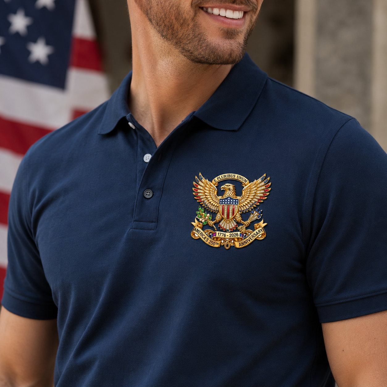 🇺🇸🦅 September Laurel USA 250th Anniversary Eagle Brooch Pin | Patriotic Rhinestone Lapel Pin | Independence Day Gift