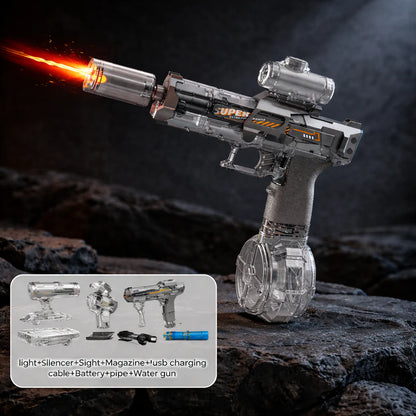 Electric Water Gun | Non-Stop Automatic Spray & Tactical Sight (No Pumping Needed!)