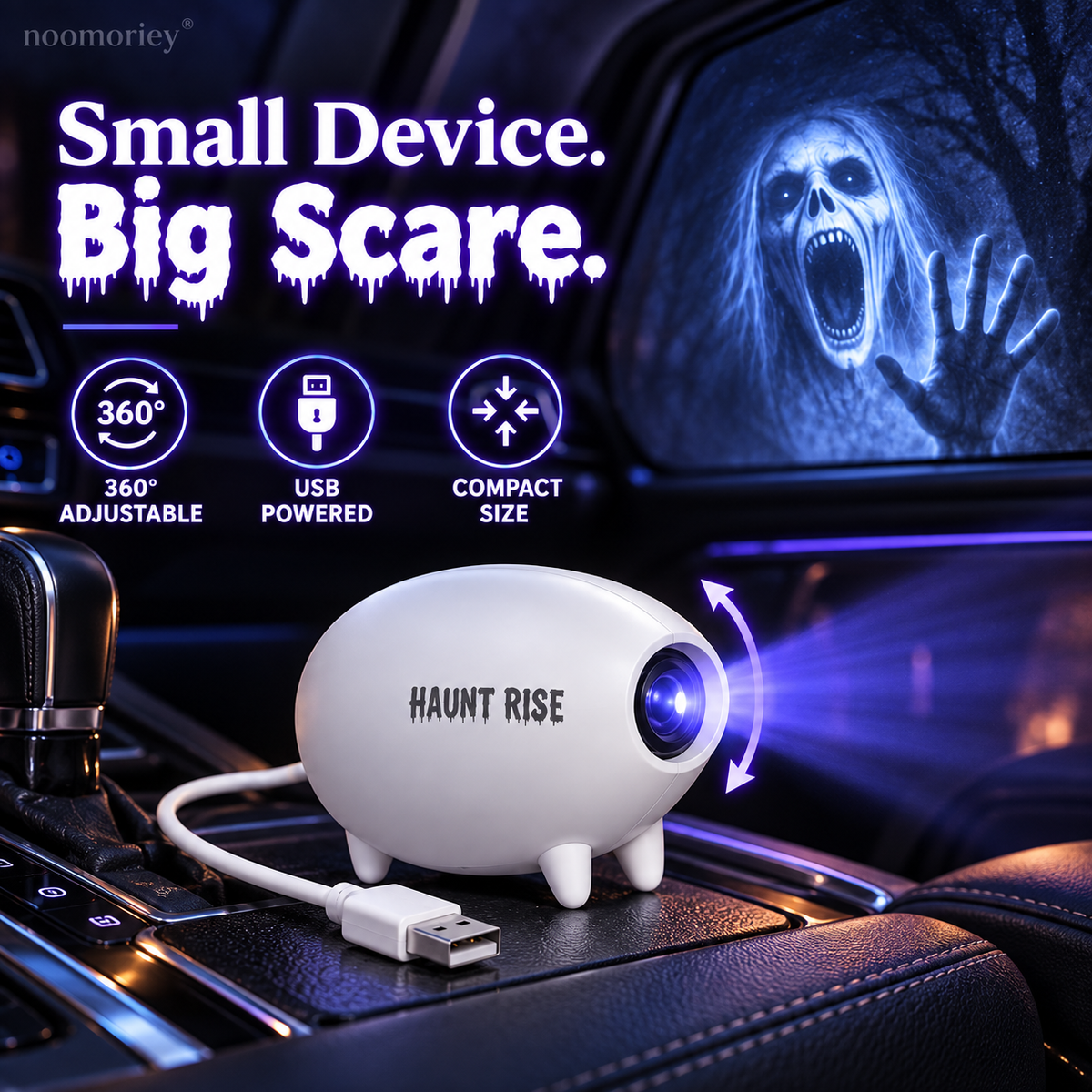 🎃 Halloween Window Projector 👻 12 Spooky Films USB Powered Holiday Decor